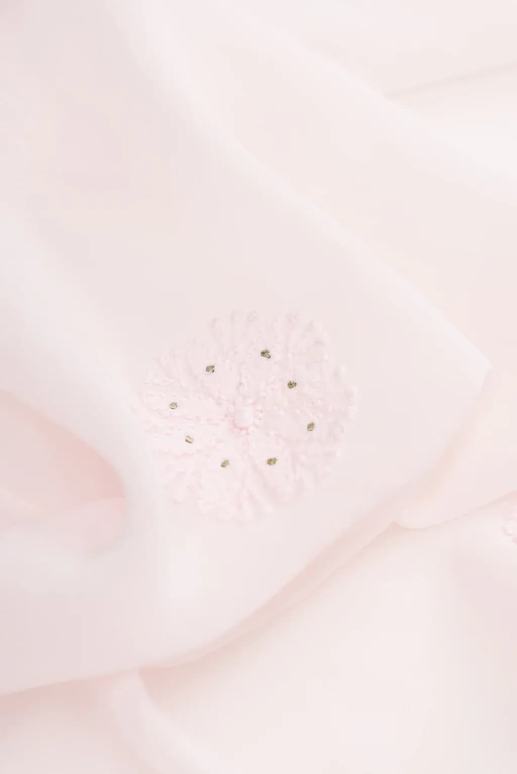Rose pink Chikankari Georgette Saree — view 9